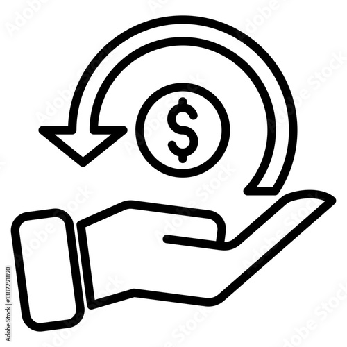 refund process single icon