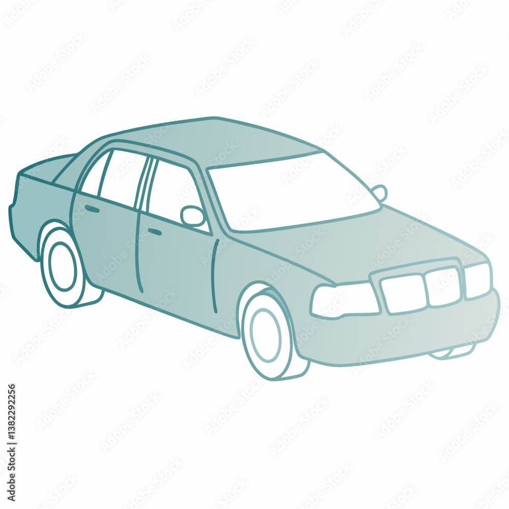 Fototapeta premium black car isolated on white