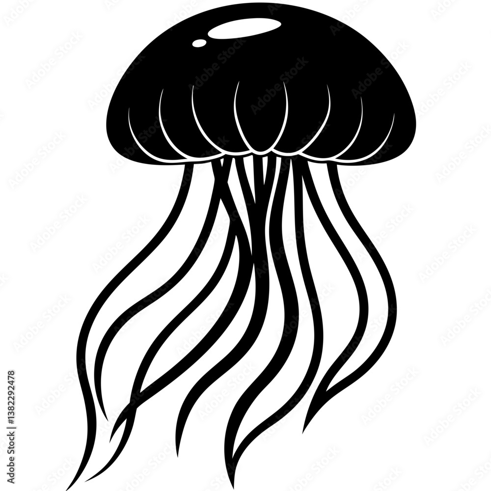 vector illustration of jelly fish vector illustration of jelly fish
