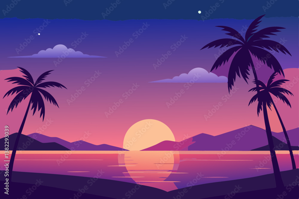 tropical beach with palm trees tropical beach with palm trees