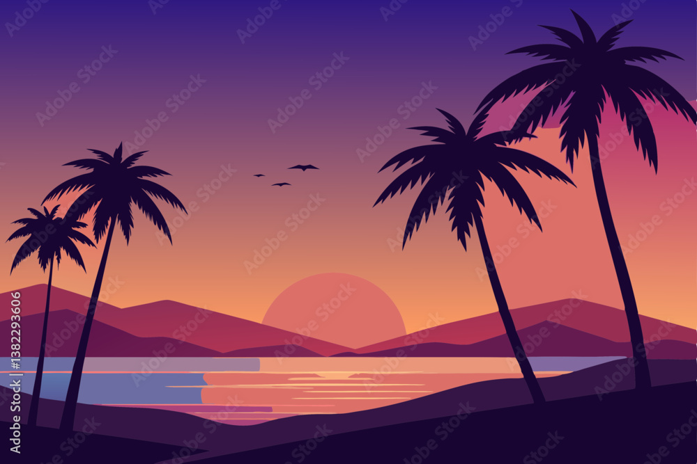palm trees on the beach palm trees on the beach