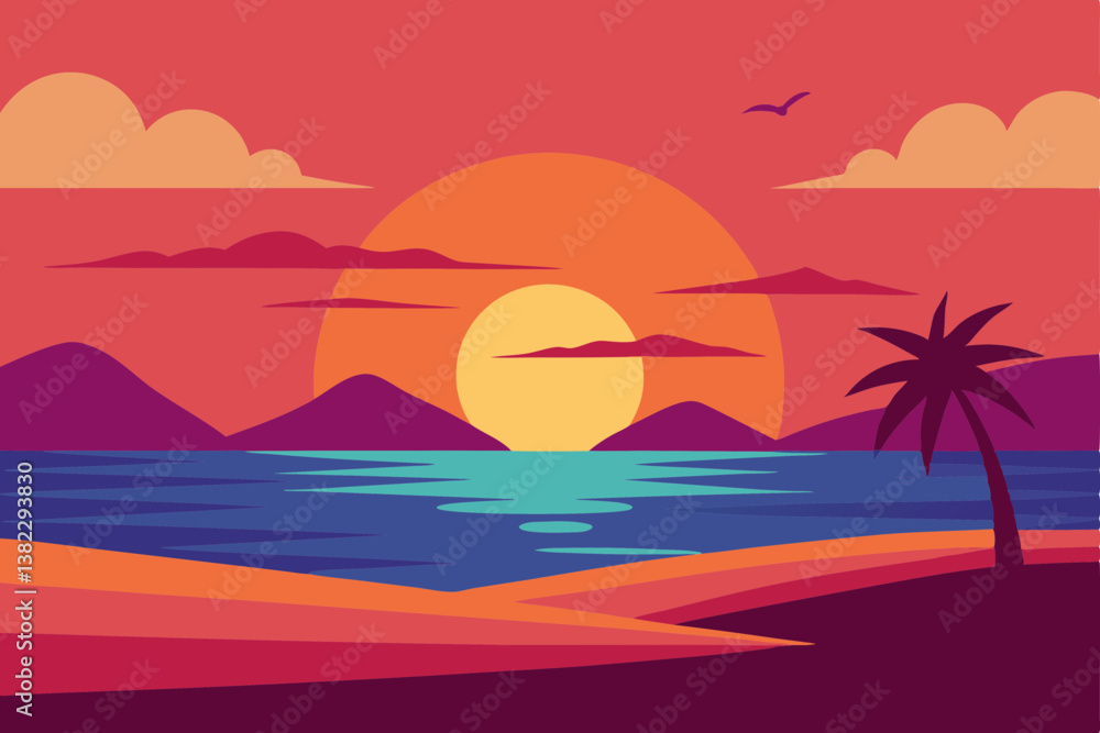 tropical beach with palm trees tropical beach with palm trees