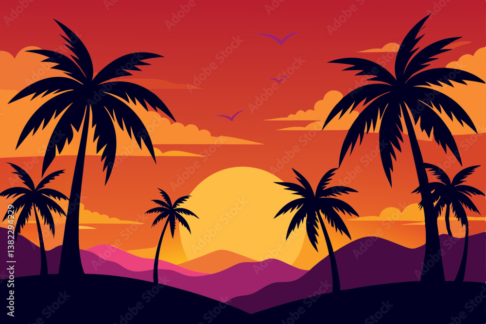 palm trees on the beach palm trees on the beach