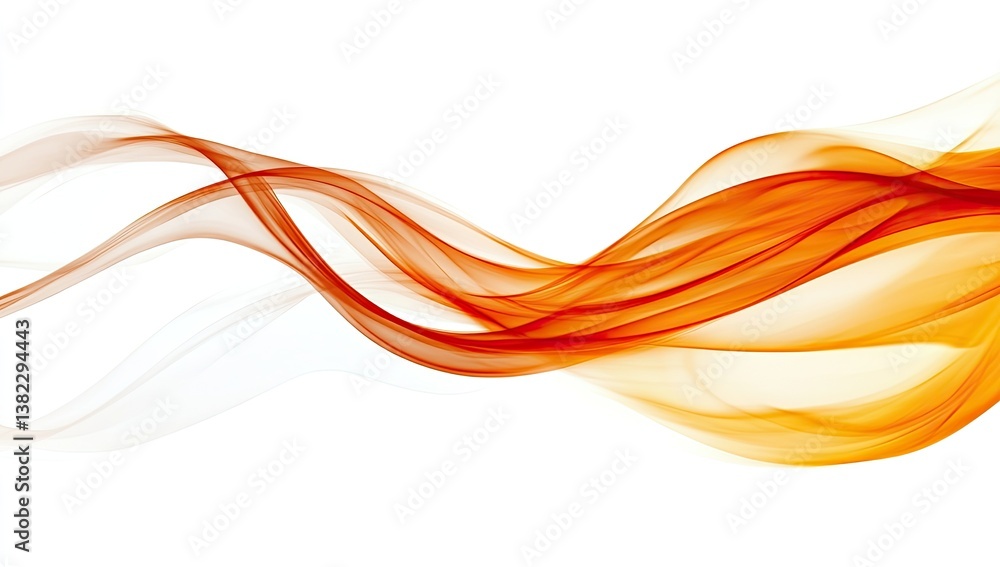 Abstract fluid, orange and white Abstract fluid, orange and white