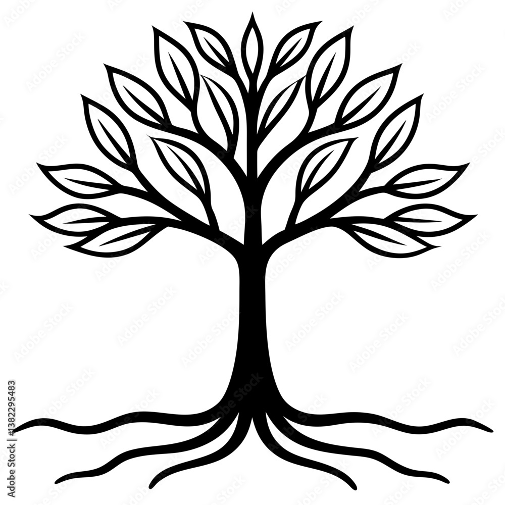 Obraz premium tree silhouette vector