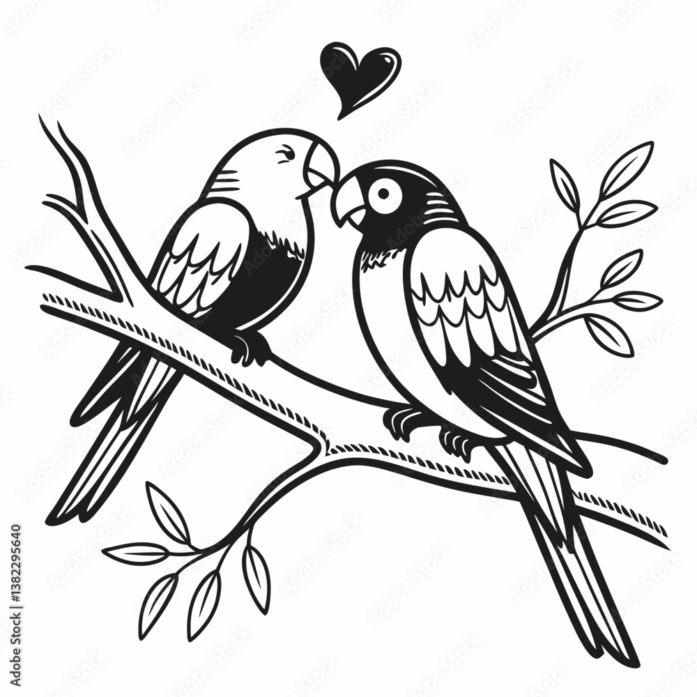 Obraz premium vector illustration of a bird