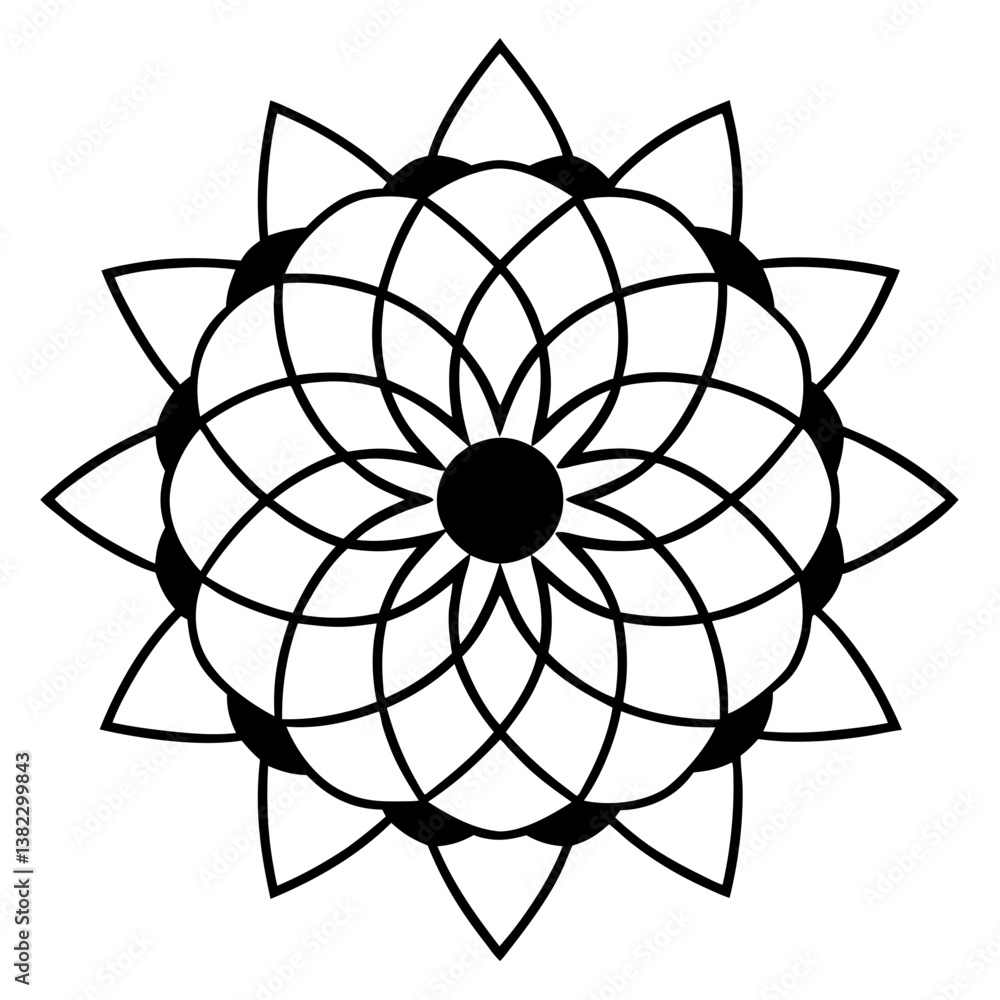 Fototapeta premium black and white flower