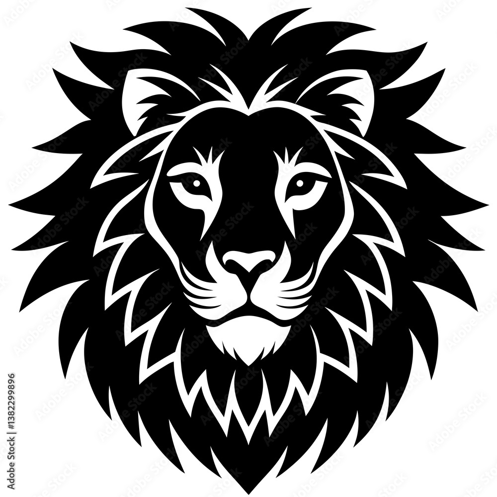 Obraz premium lion head vector