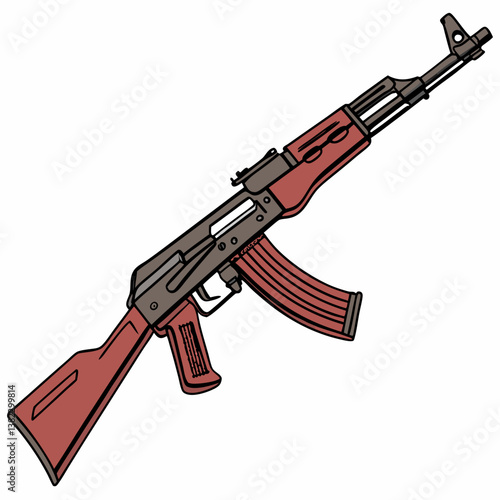 assault rifle vector