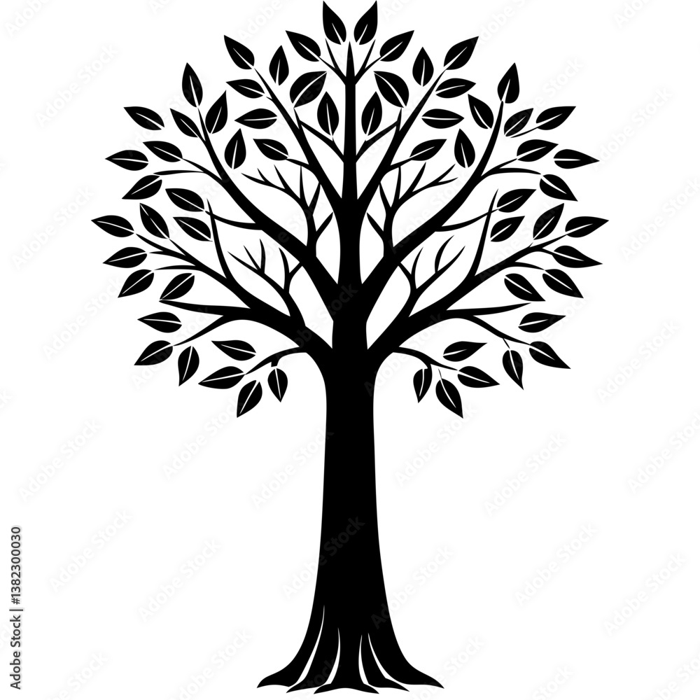 Obraz premium vector tree silhouette
