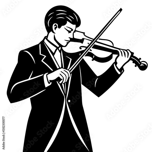 man and woman playing violin