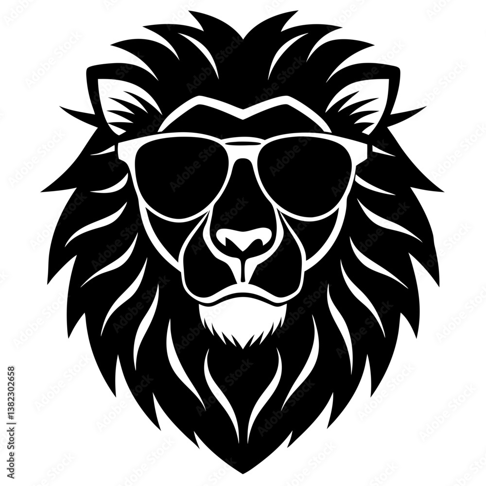 Fototapeta premium lion head with wings
