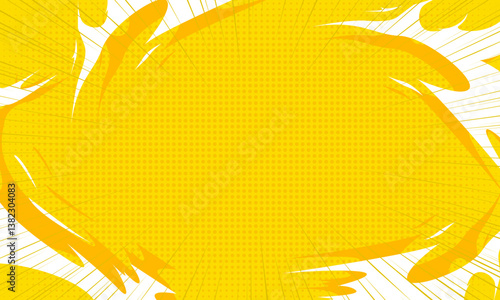 yellow comic background with cartoon effect