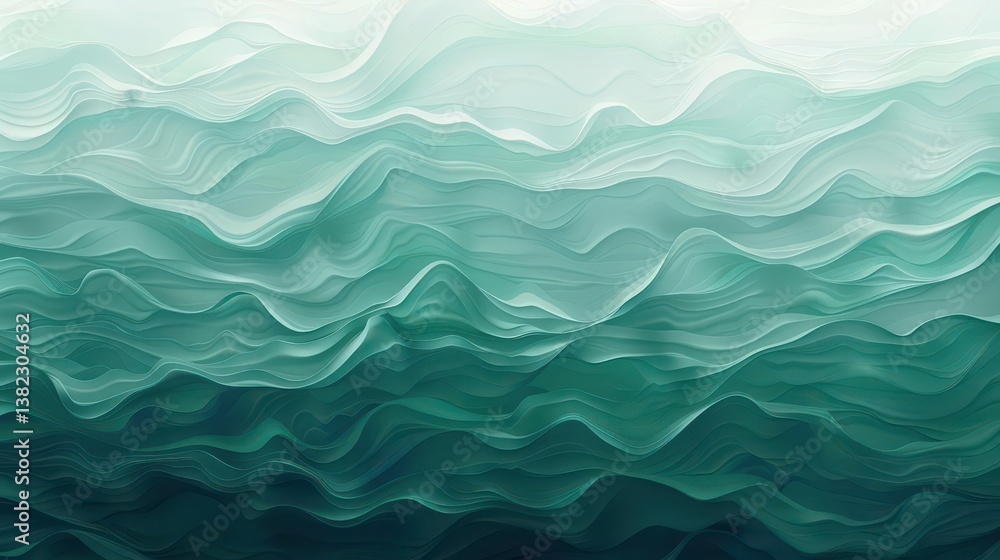 Abstract wavy patterns in shades of teal, evoking a sense of calm and fluidity. Abstract wavy patterns in shades of teal, evoking a sense of calm and fluidity.