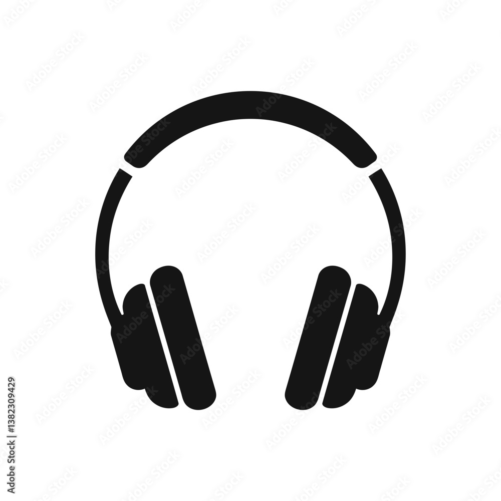 Headphone vector icon, filled flat sign, solid pictogram isolated on transparent background Headphone vector icon, filled flat sign, solid pictogram isolated on transparent background