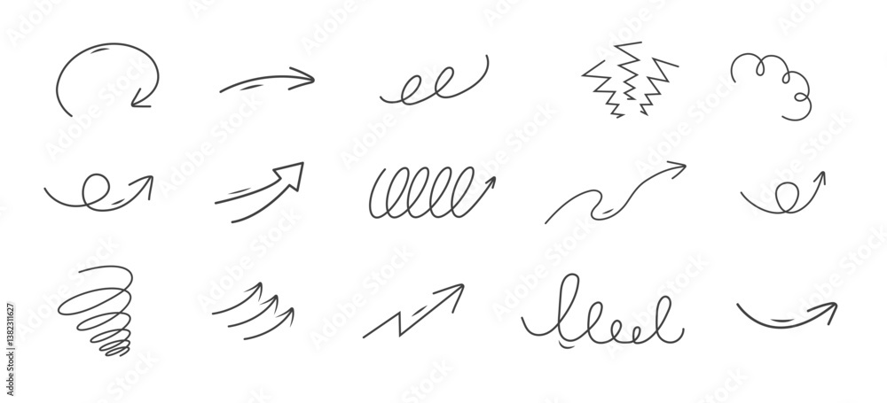 Anime Emotion effect set. Line movement element. Manga sparks. Hand drawn line Vector illustration. Anime Emotion effect set. Line movement element. Manga sparks. Hand drawn line Vector illustration.