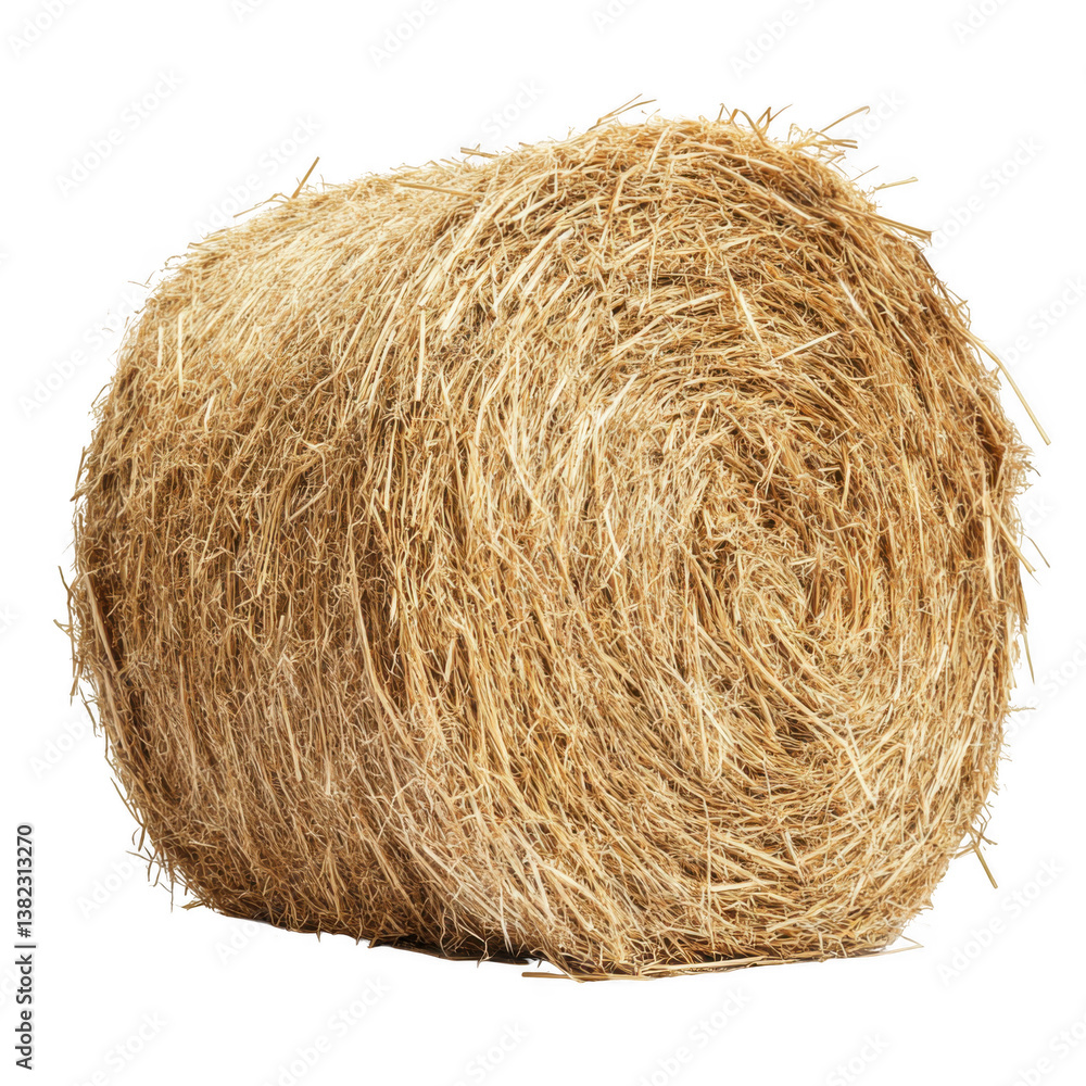 Dry hay bale isolated on transparent background Dry hay bale isolated on transparent background
