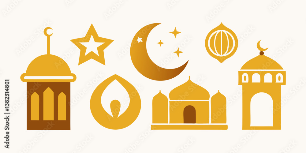 Fototapeta premium vector illustration of mosque