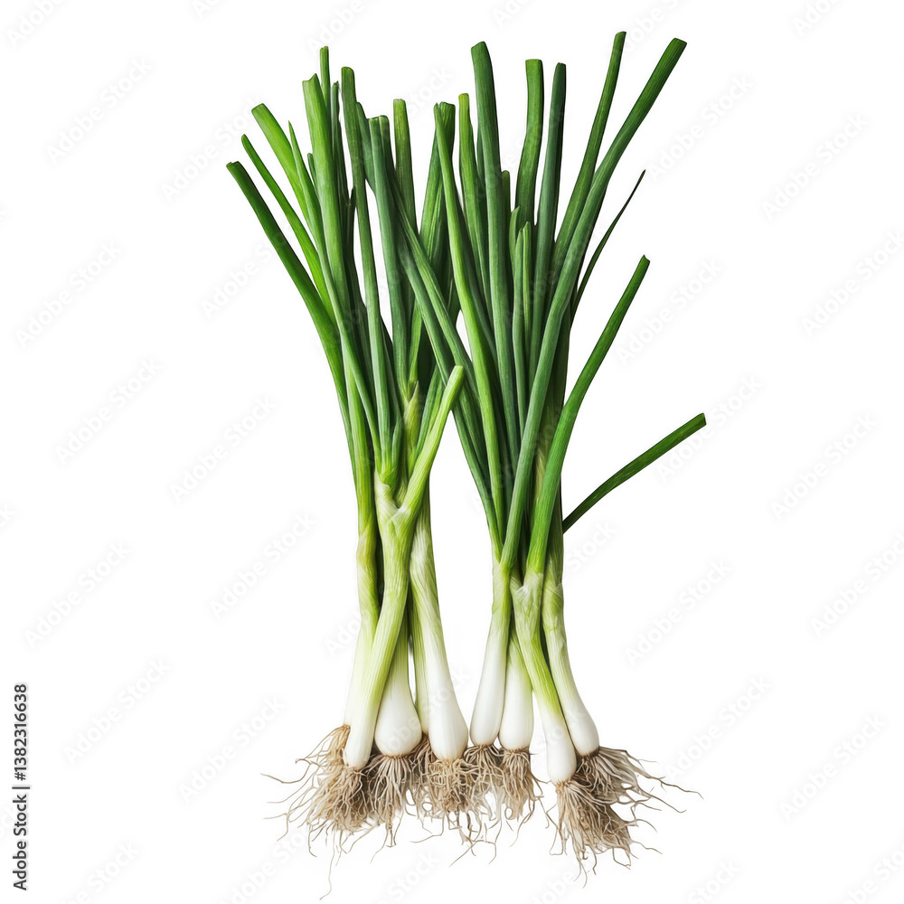 Fresh green onions isolated on transparent background Fresh green onions isolated on transparent background