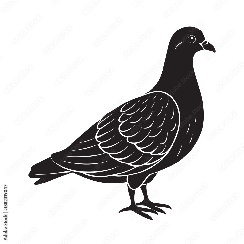 Naklejka premium A white dove, a symbol of peace, with delicate feathers isolated against a clean background