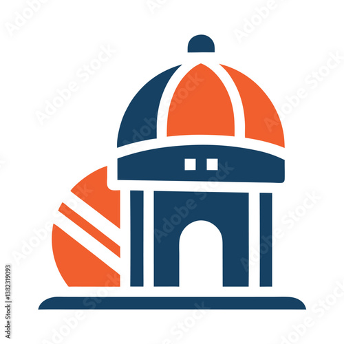 observatory logo vector design illustration