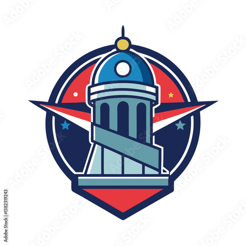 observatory logo vector design illustration