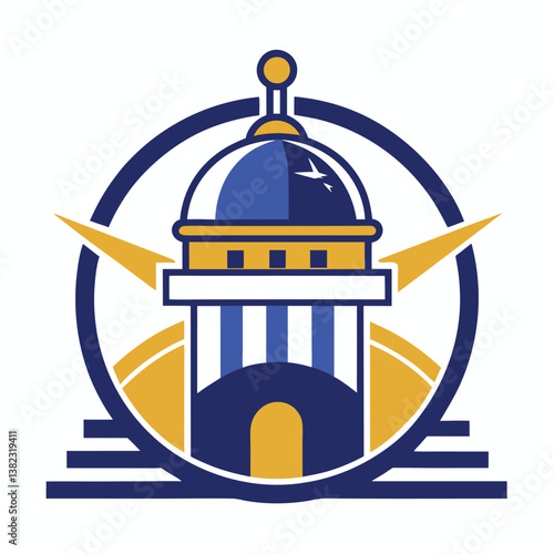 observatory logo vector design illustration