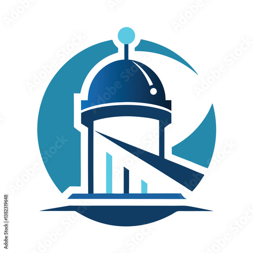 observatory logo vector design illustration