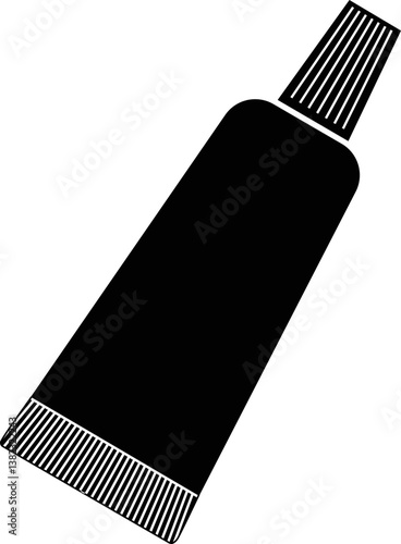 Tube, container, toothpaste, cream icon. Cosmetic ointment plastic, hand cream packaging vector template isolated background. Adhesive superglue gel tube, eye lash glue package blank, long.