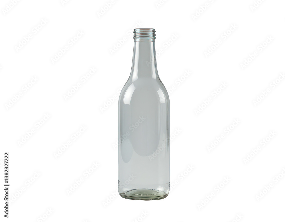 empty glass bottle isolated on transparent or white background empty glass bottle isolated on transparent or white background