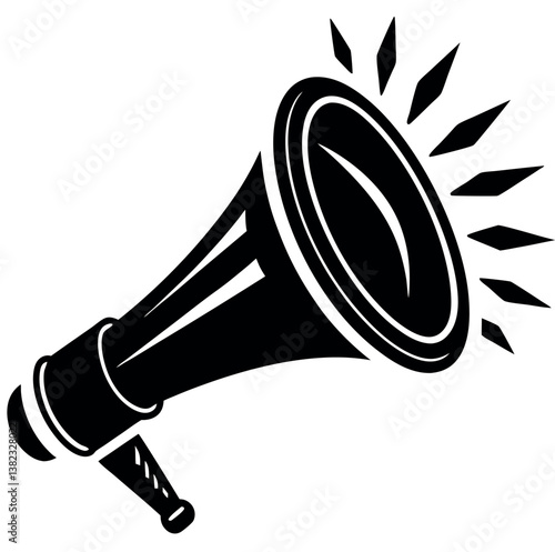 noisemaker-silhouette-on-white-background 
