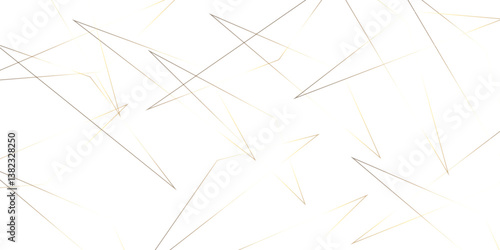 Abstract background with liens and triangles shape on white background. White and golden geometric overlapping rectangle pattern Geometric background soft shadows as patten ..White polygon textured .