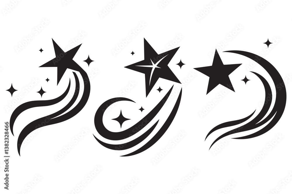 High-Quality Star Silhouette Vector Art High-Quality Star Silhouette Vector Art