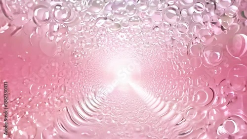 ピンクグラデーションのバブルトンネル3