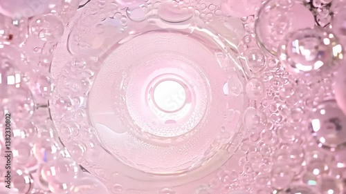 ピンクグラデーションのバブルトンネル5