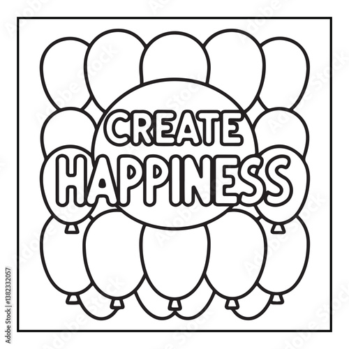 Coloring book, Coloring Page, bold & easy coloring page, background, inspirational quotes, inspirational words, inspirational word of god, inspirational work, Vector illustration, line art, silhouette