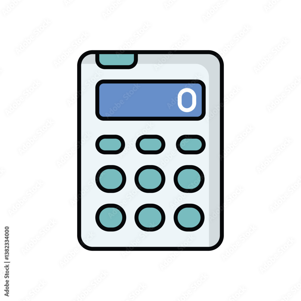 Calculator icon isolated on a white background. Vector illustration. Calculator icon isolated on a white background. Vector illustration.