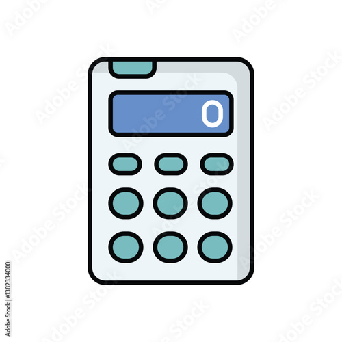 Calculator  icon isolated on a white background. Vector illustration.