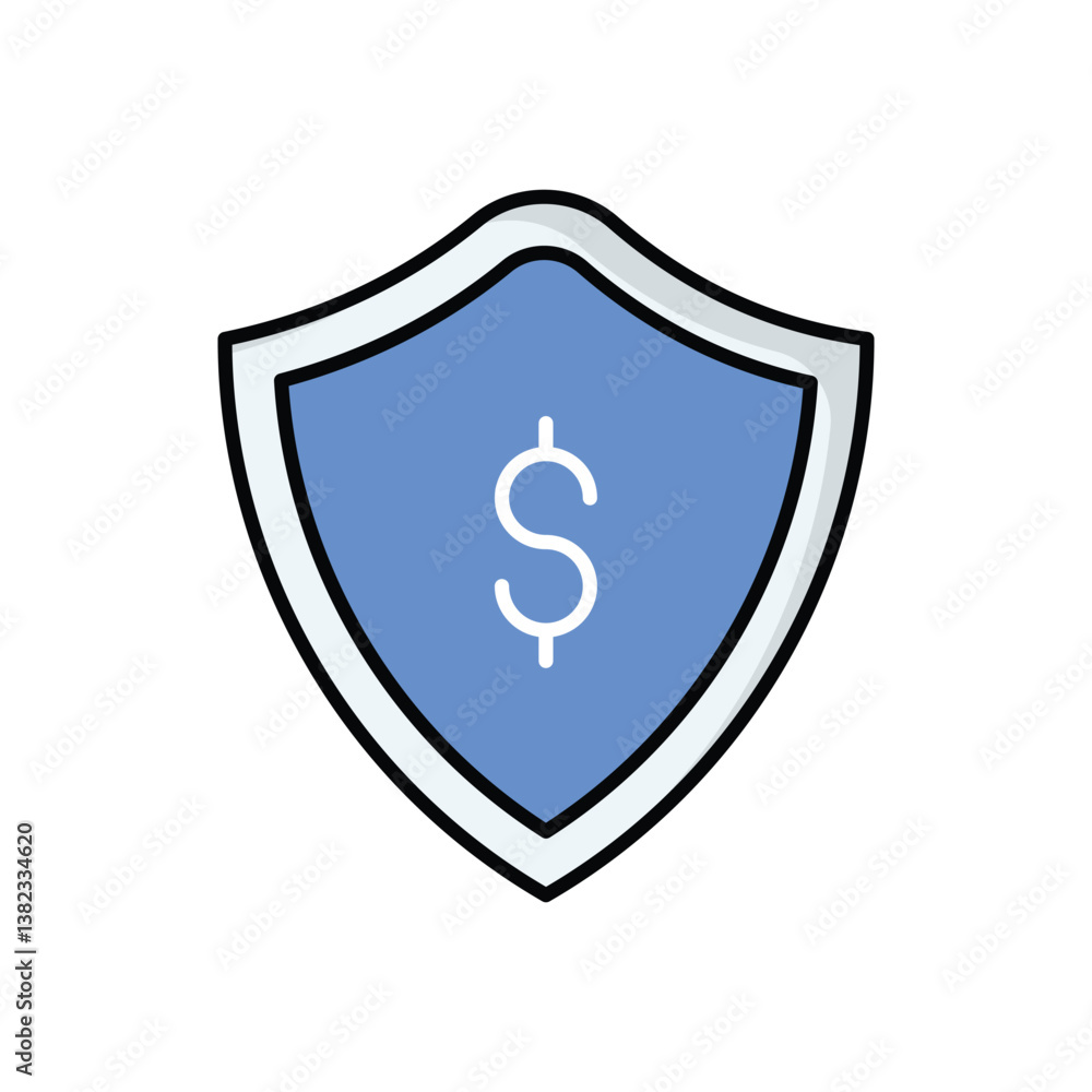 Shield icon isolated on a white background. Vector illustration. Shield icon isolated on a white background. Vector illustration.