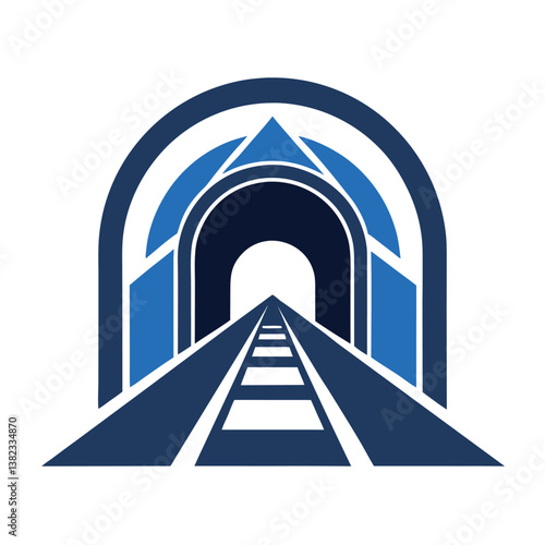 tunnel logo vector design illustration