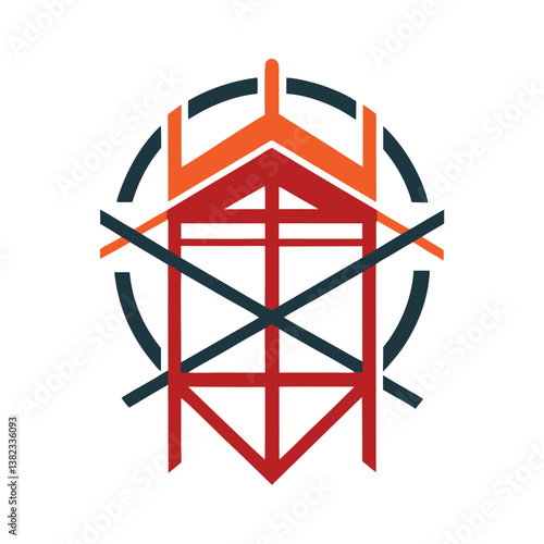 scaffolding logo vector design illustration