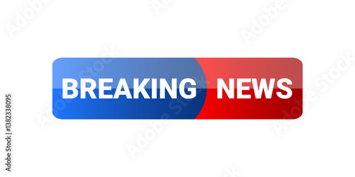 Breaking News Label Media Tag Live Update Sticker and News Alert Badge