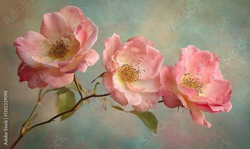 Delicate blush roses