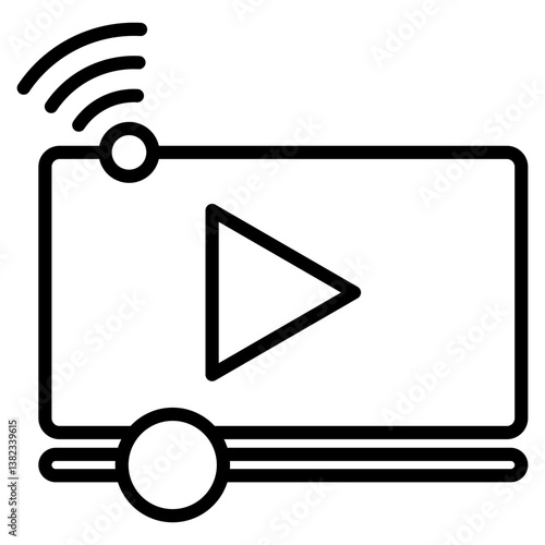 video streaming single icon
