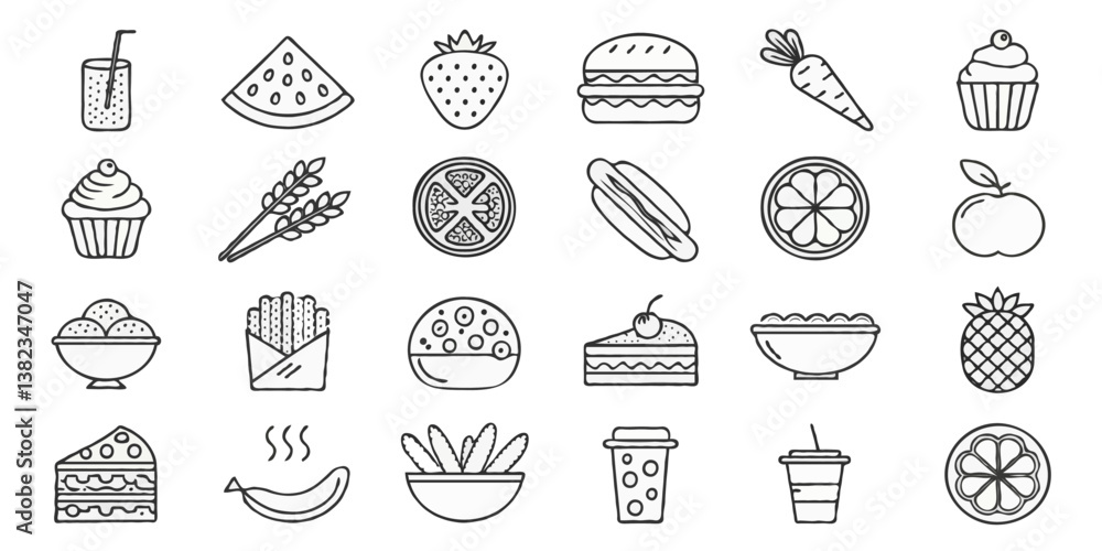 set of vector icons of vegetables set of vector icons of vegetables