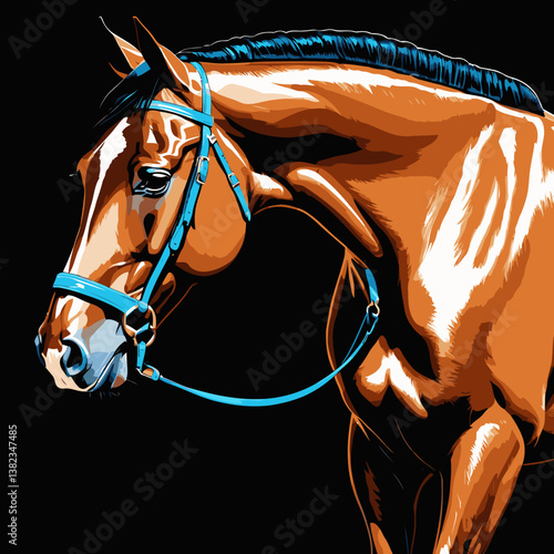 vector art horse for design needs