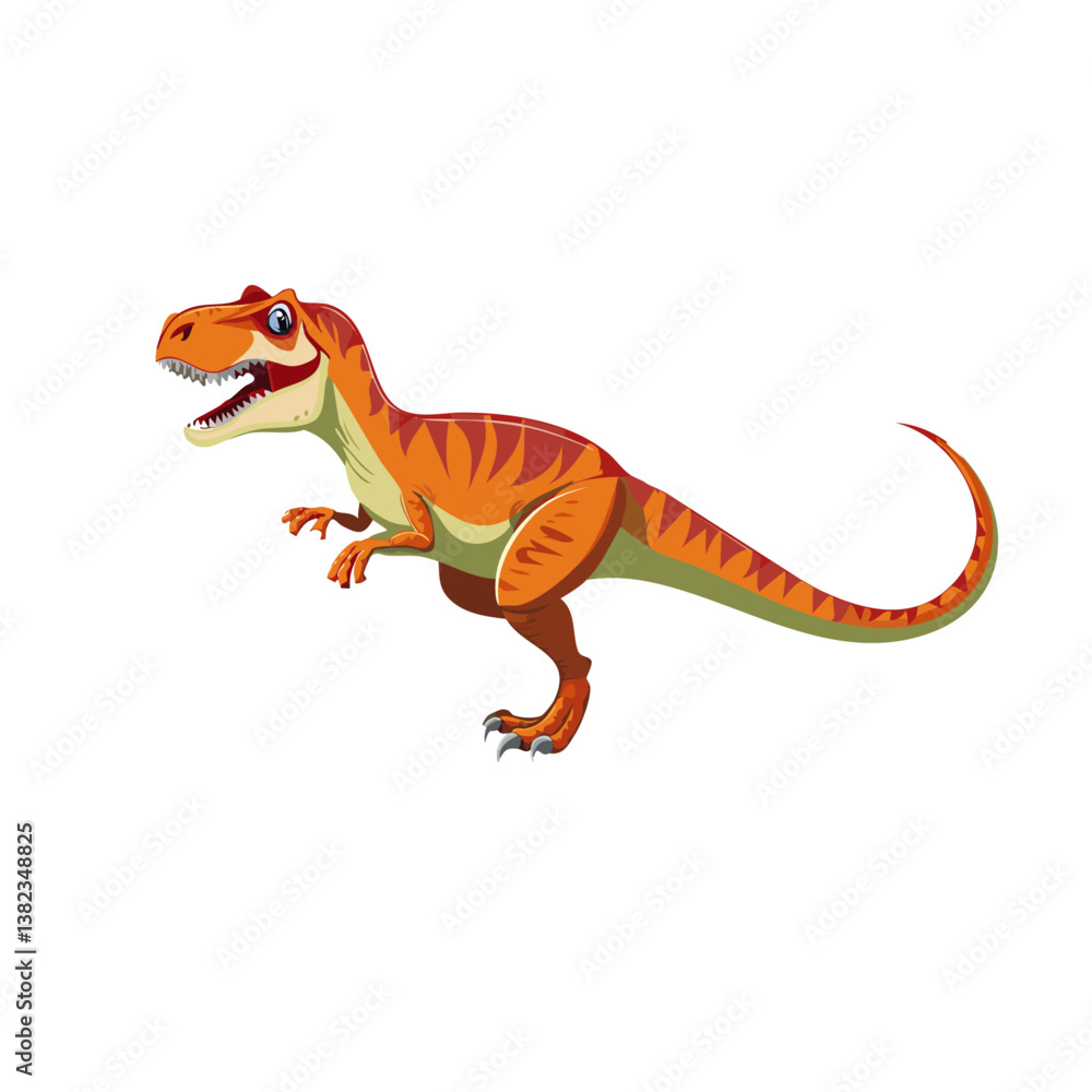 vector tyrannosaurus rex dinosaur isolated on transparent background, cutout icon design