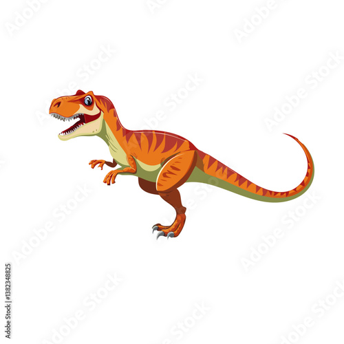 Obraz na płótnie vector tyrannosaurus rex dinosaur isolated on transparent background, cutout icon design w salonie