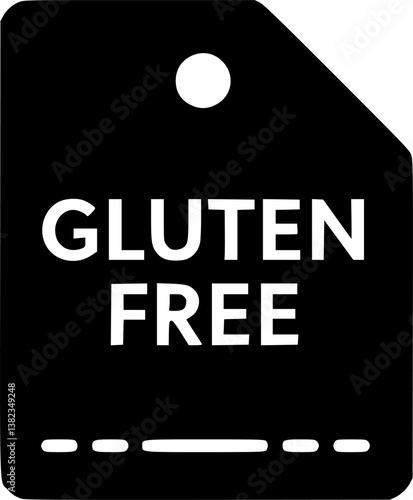 set of gluten free or non gluten food allergy product dietary label for apps and websites
