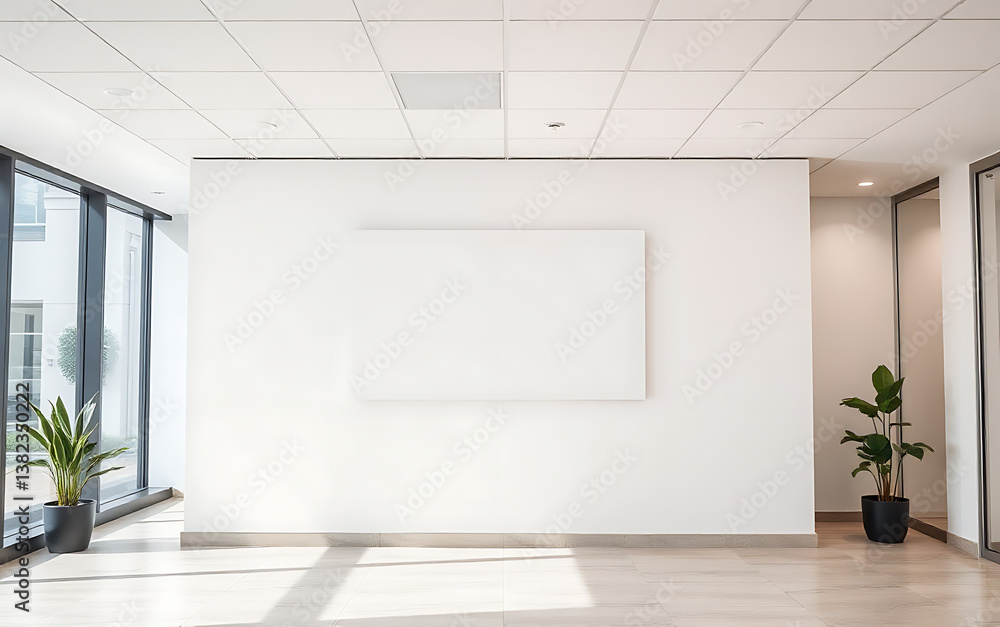 Obraz premium ガラスドアのあるオフィスの風景